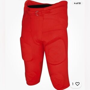 Exxact Sports Gladiator Men’s Sz. L Integrated Football Pants,Ultra Stretch-Red